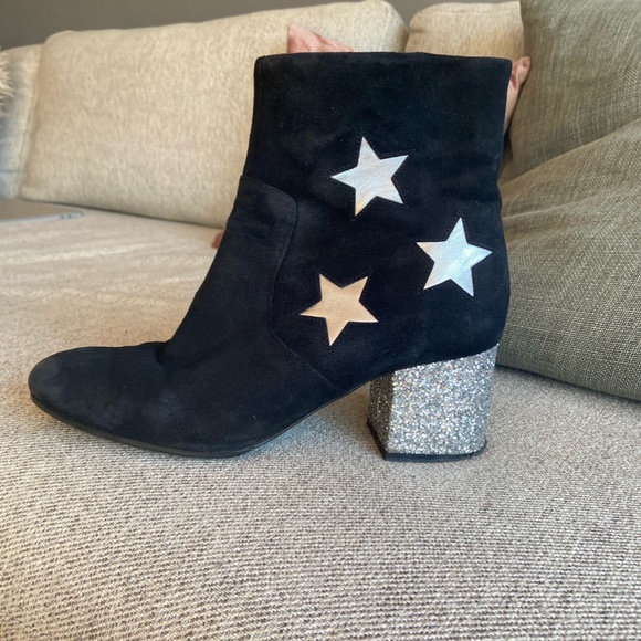 & Other Stories Glitter Star ankle boots suede 9.5 - Picture 5 of 16